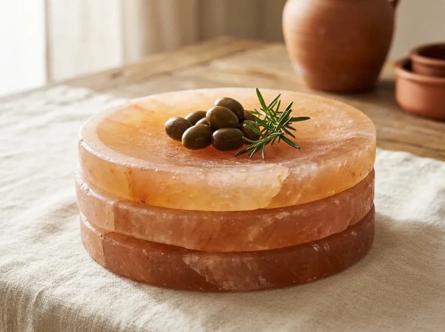 Himalayan salt serving plates